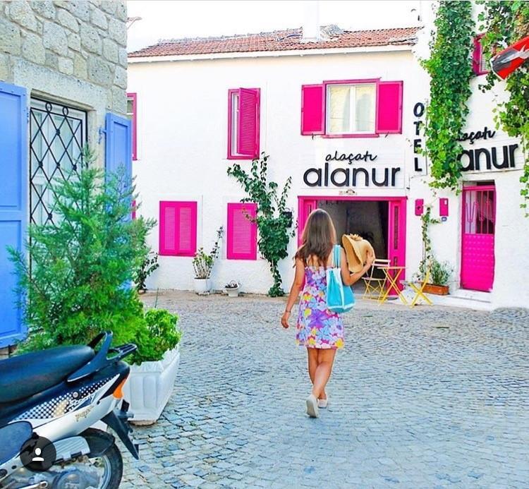 Alacati Alanur Otel Bagian luar foto